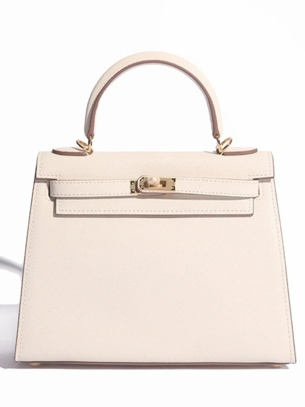 The Kinsley 25 - Vanilla Cream - Top Handle Satchel Bag